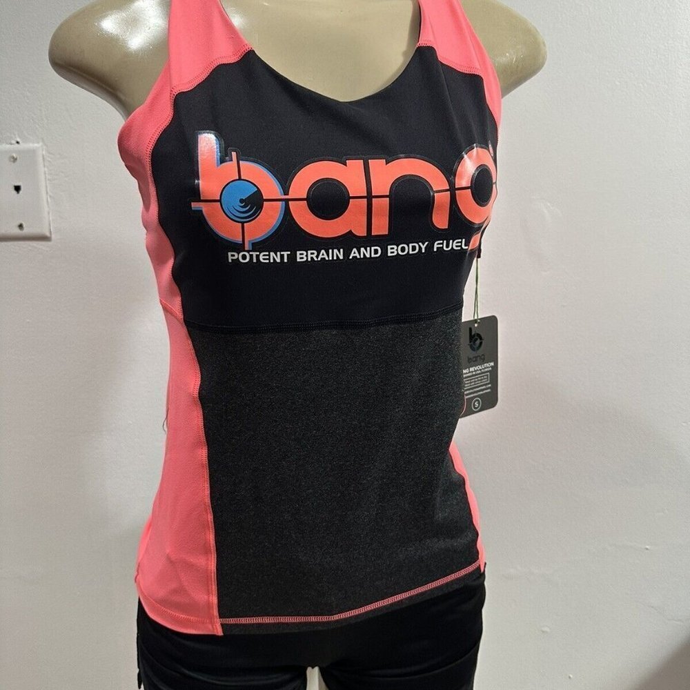Bang Revolution Women's Pink Active Wear Halter Tank‎ Top SZ S NWT